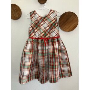 Bonnie Jean Girls Holiday Winter‎ Plaid Dress Size 5